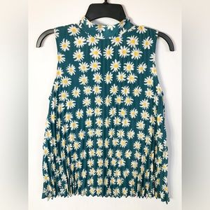 Marimekko Udella Rakastaa Ei Rakasta Teal Daisy Tunic Size M NWT